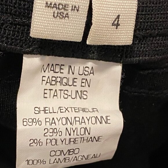 Helmut Lang Leggings with Lamb Leather Patches Black — Size 4 - Picture 10 of 10